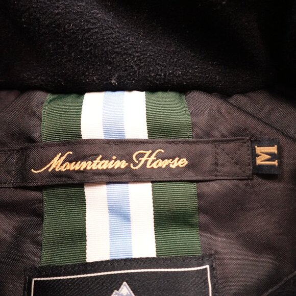 Mountain Horse Windsor Jacket Women’s Medium Black Navy Hooded Equestrian - Picture 2 of 16